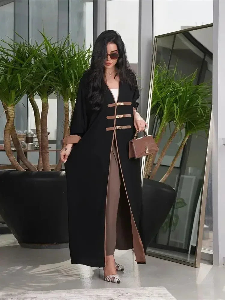 Discover elegant modest fashion with our Ramadan Kimono Abaya, inspired by Dubai and Turkish styles. Designed with a loose, flowing fit.