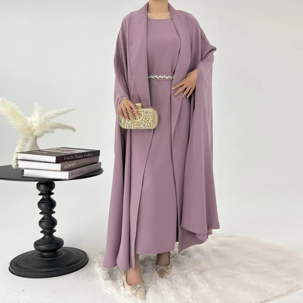 Ramadan Muslim Abaya Dress Elegant Islam Sets Dubai Long Woman Evening Dresses Moroccan Caftan Kebaya Femme Robe Kimono Jalabiya