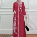 Women Stylish Floral Printed Maxi Dress Muslim Abaya ZANZEA Eid Mubarak Robe Elegant Long Sleeve Casual Vestidos Kaftan IsIamic