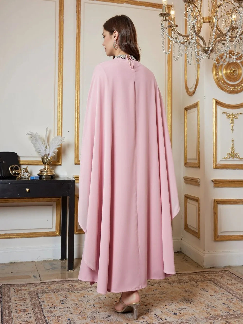 Eid Muslim Vestidos Women Abaya Jalabiya Party Arab Long Robe Beading Ramadan Morocco Dubai Abayas Kaftan Islam Elegant Dresses