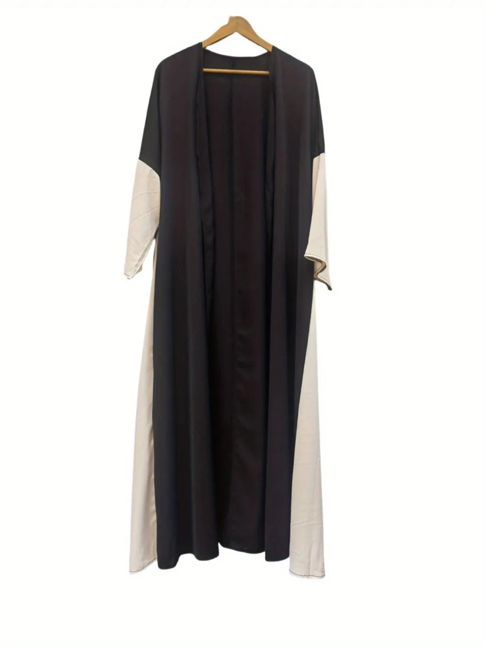 Muslim women Open Front Abaya Casual Kaftans Islamic Full Sleeve