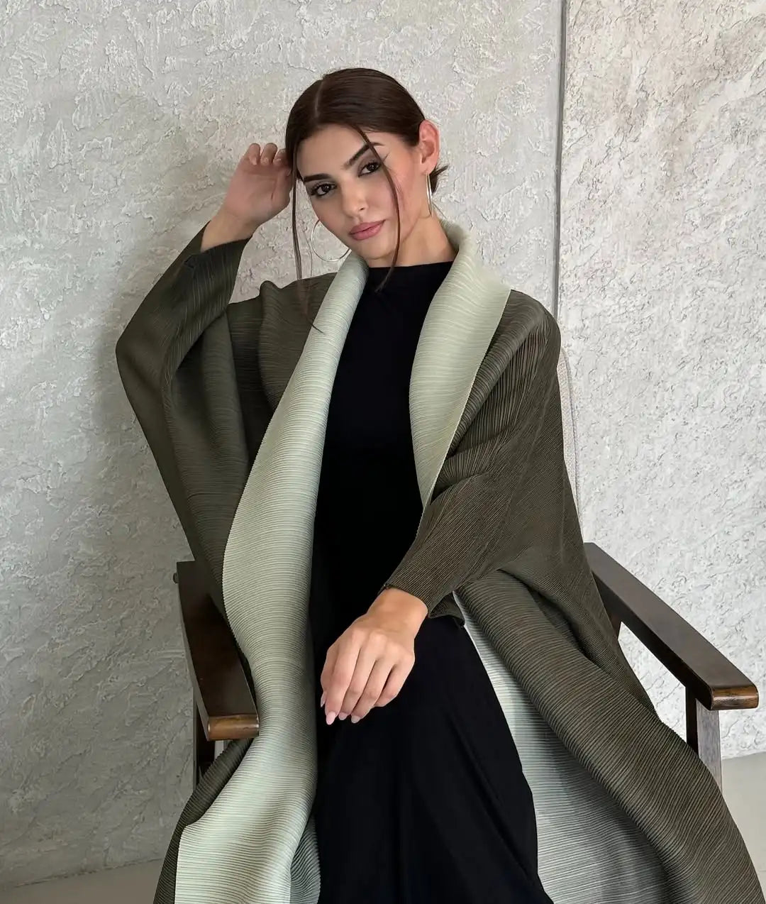 Abayas for Women Miyake Pleated New High Quality Women's Robe Cardigan Loose Lengthened Tie Design Luxury Abaya 2025 Summer New