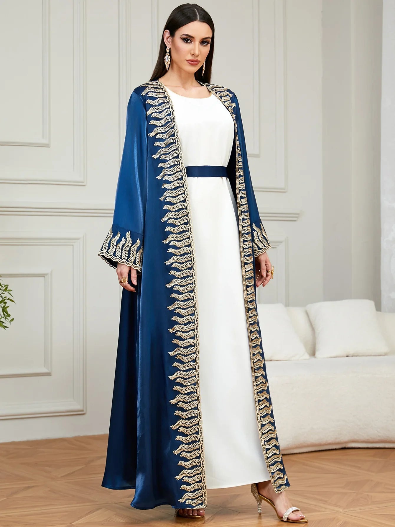 Muslim Sets for Women Ramadan Prayer Dress Modest Dresses Eid Turkey Abaya Female Islam Clothing Elegant Party Clothes