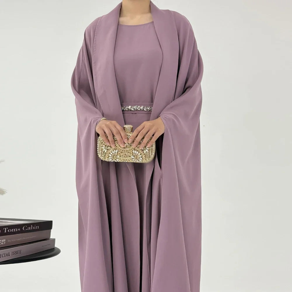 Ramadan Muslim Abaya Dress Elegant Islam Sets Dubai Long Woman Evening Dresses Moroccan Caftan Kebaya Femme Robe Kimono Jalabiya