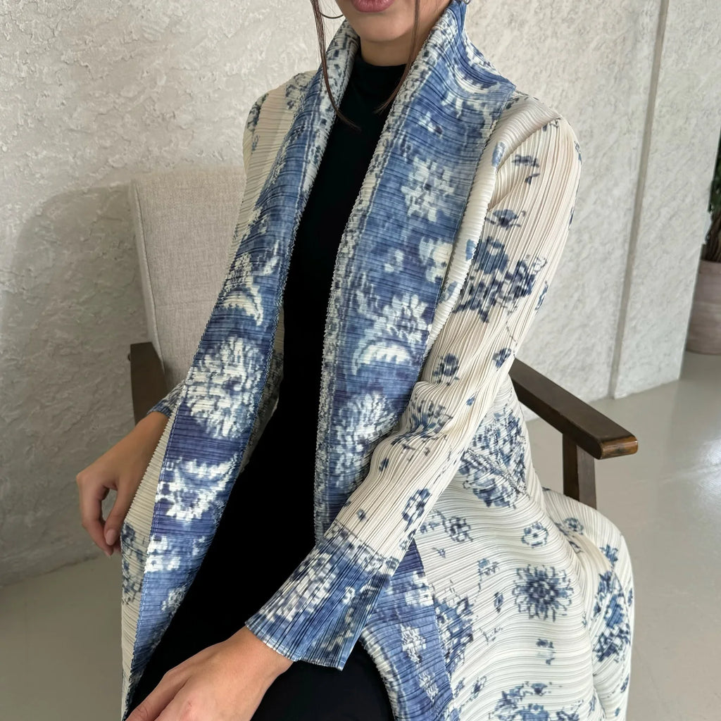 Abayas for Women Miyake Pleated New High Quality Women's Robe Cardigan Loose Lengthened Tie Design Luxury Abaya 2025 Summer New
