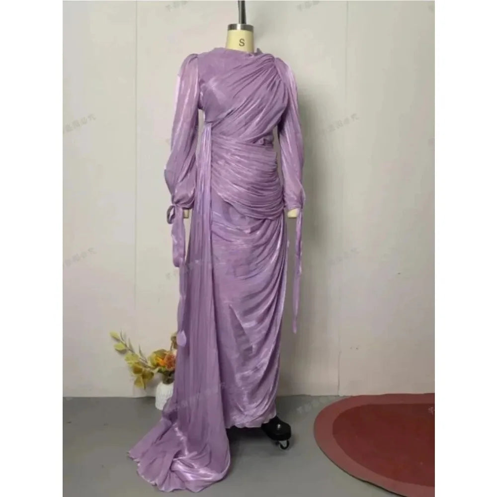 Eid Muslim Abaya for Women Dresses Jalabiya Silky Autumn Ramadan Pleated Morocco Islam Vestidos Arab Long Robe Kaftan Abayas