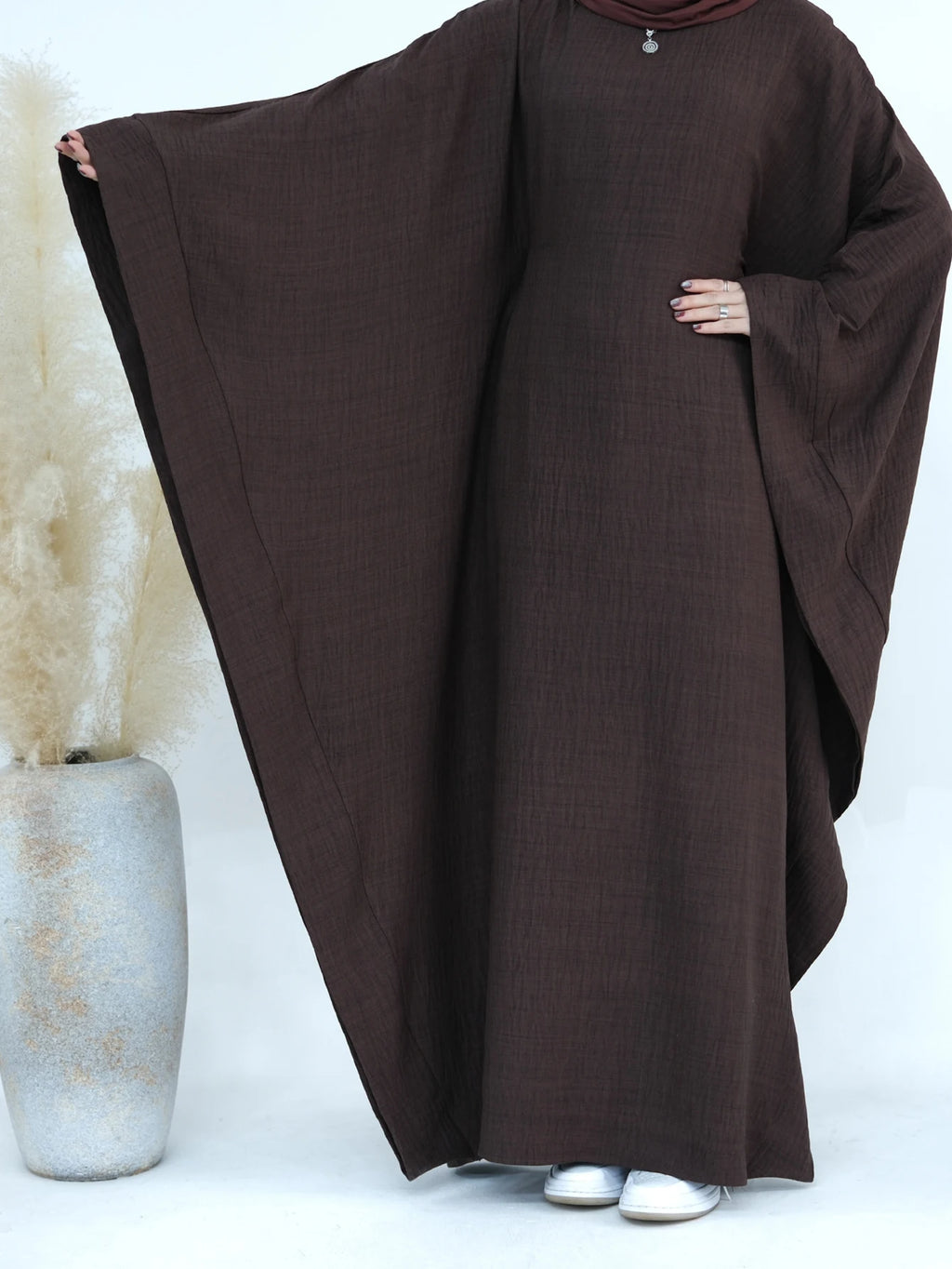 2025 Dubai Eid Ramadan Kaftan Batwing Sleeve Prayer Robe Abaya Muslim Casual Dress Elegant Modest Women Clothes Female Musulmane