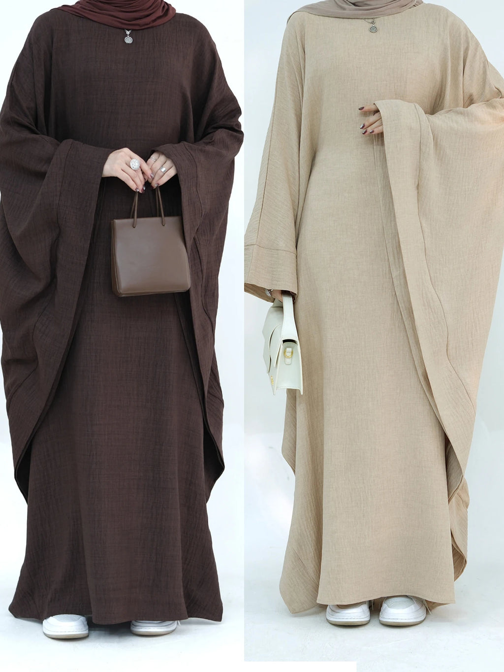 2025 Dubai Eid Ramadan Kaftan Batwing Sleeve Prayer Robe Abaya Muslim Casual Dress Elegant Modest Women Clothes Female Musulmane