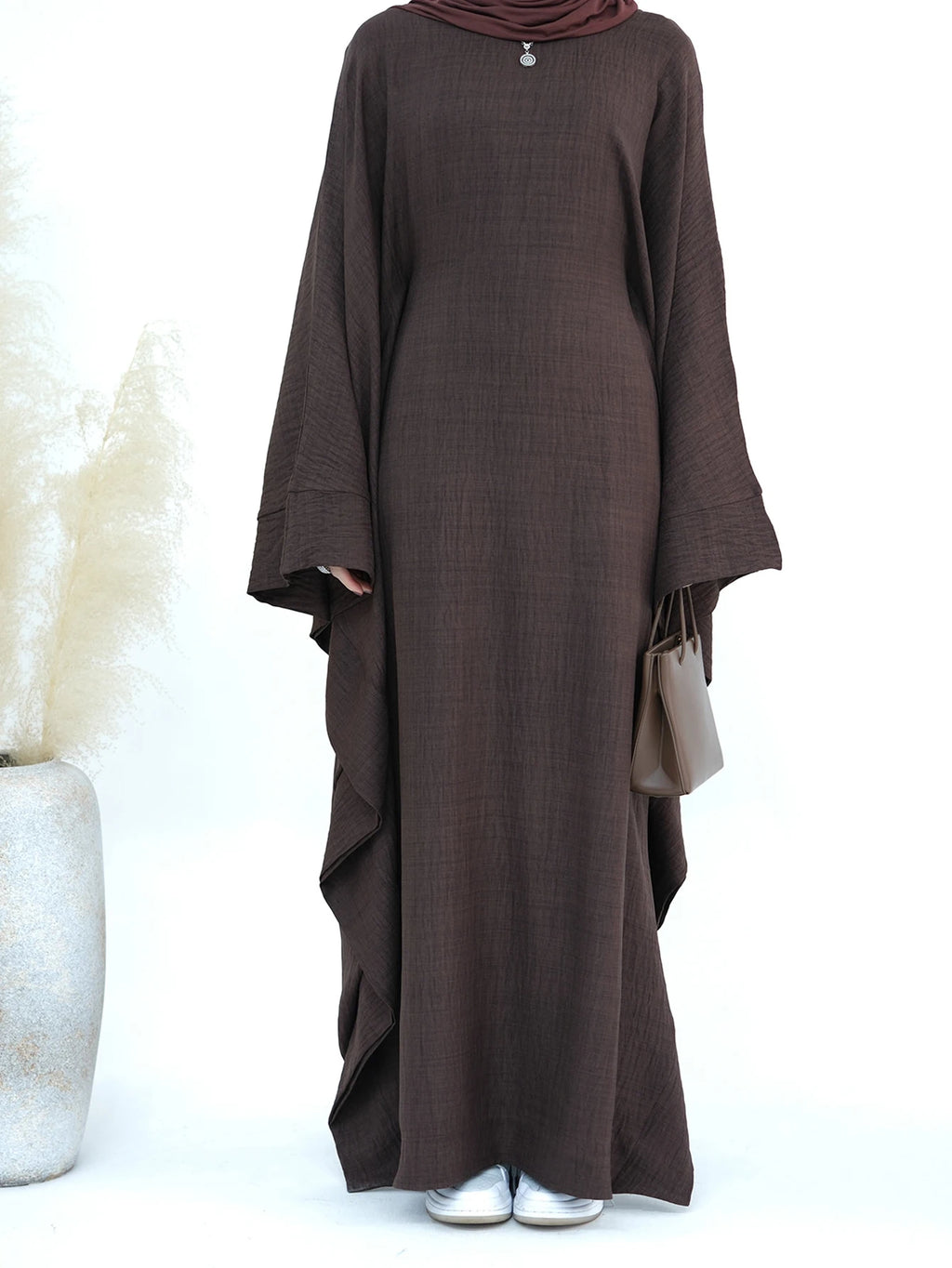 2025 Dubai Eid Ramadan Kaftan Batwing Sleeve Prayer Robe Abaya Muslim Casual Dress Elegant Modest Women Clothes Female Musulmane