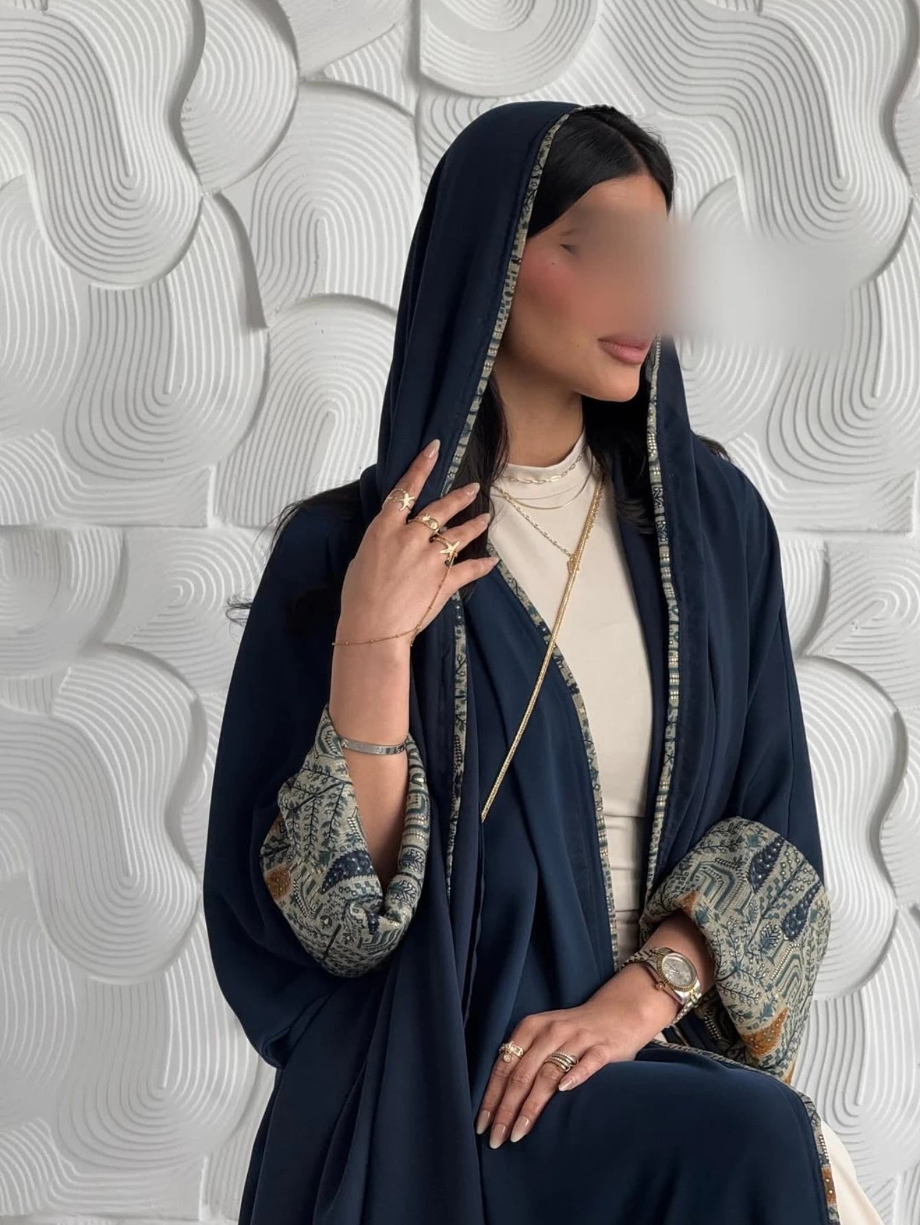 Middle Eastern Muslim Women Abayas +Hajib 2pcs Islamic Kaftans Casual Maxi Dresses Arabian Jilbabs Full Sleeve Open Front Abaya