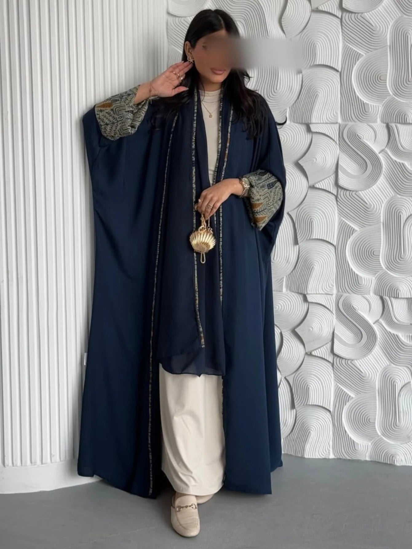 Middle Eastern Muslim Women Abayas +Hajib 2pcs Islamic Kaftans Casual Maxi Dresses Arabian Jilbabs Full Sleeve Open Front Abaya