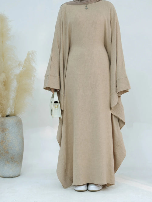 2025 Dubai Eid Ramadan Kaftan Batwing Sleeve Prayer Robe Abaya Muslim Casual Dress Elegant Modest Women Clothes Female Musulmane