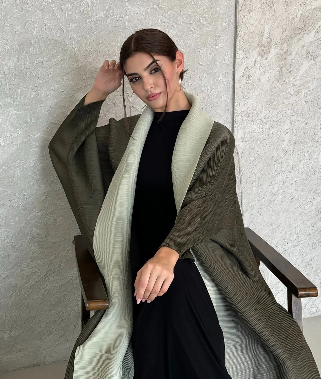 Abayas for Women Miyake Pleated New High Quality Women's Robe Cardigan Loose Lengthened Tie Design Luxury Abaya 2025 Summer New