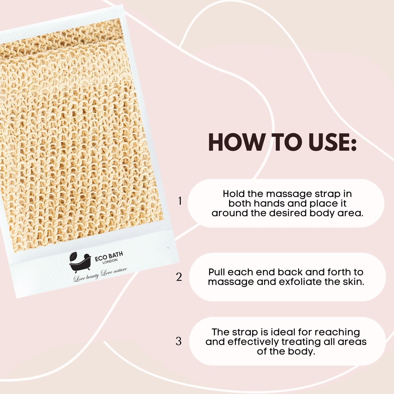 Eco Bath London Natural Cotton & Sisal Back Strap