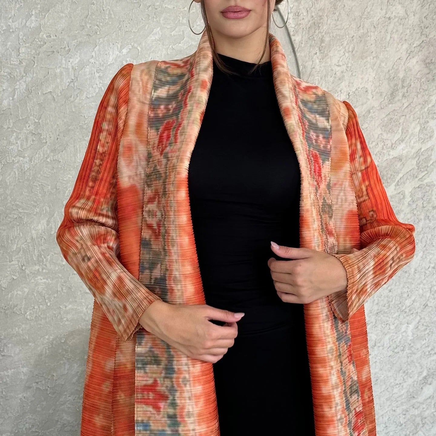 Abayas for Women Miyake Pleated New High Quality Women's Robe Cardigan Loose Lengthened Tie Design Luxury Abaya 2025 Summer New